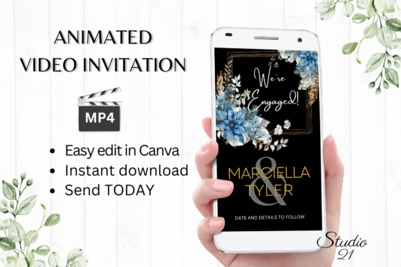 Christmas Engagement Announcement W1213B: A Digital Video Invitation Template Review