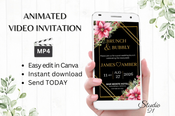 Christmas Wedding Brunch Invite W9195 Guide