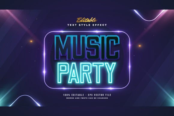 Designing High-Impact Event Graphics with Music Party Text in Futuristic Style