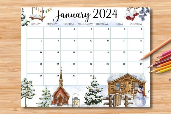 Editable Fillable January 2024 Calendar