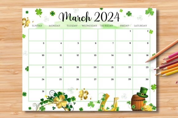 Editable Fillable March 2024 Calendar