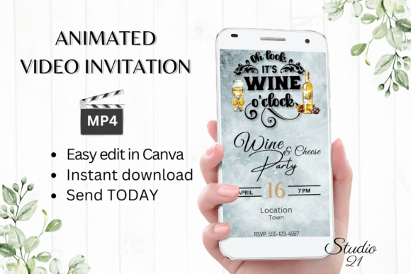 Elevating the Experience with a Modern Wine and Cheese Party Invitation