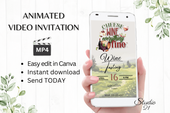 Host a Stylish Wine Tasting Party Invitation