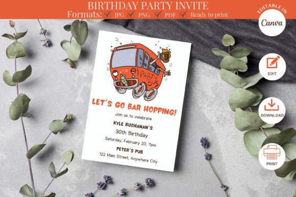 Lets Go Bar Hopping Birthday Invitation: Streamlining Your Event Planning Workflow