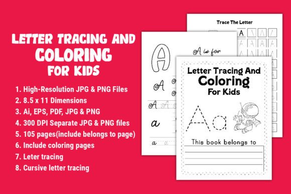 Letter Tracing with Guide for Kids
