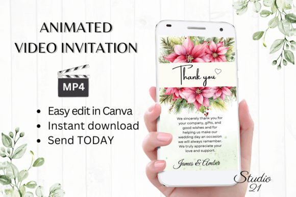 Modernizing Holiday Gratitude: The Strategic Value of the Christmas Wedding Thank You W9196TU Digital Template