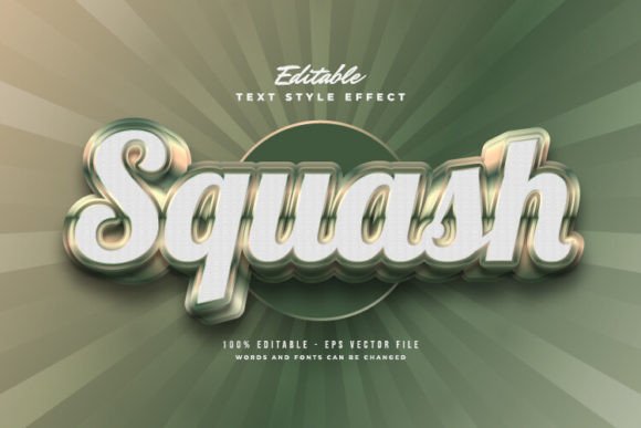 Squash Text Style: Bold Embossed Effects