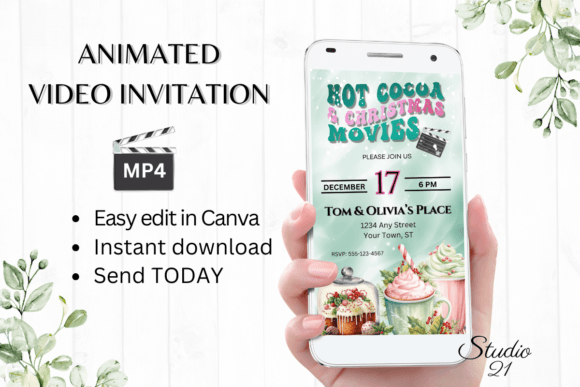 Strategic Event Communication: Leveraging the Animated Hot Cocoa and Movies Invitation for High-Impact Engagement