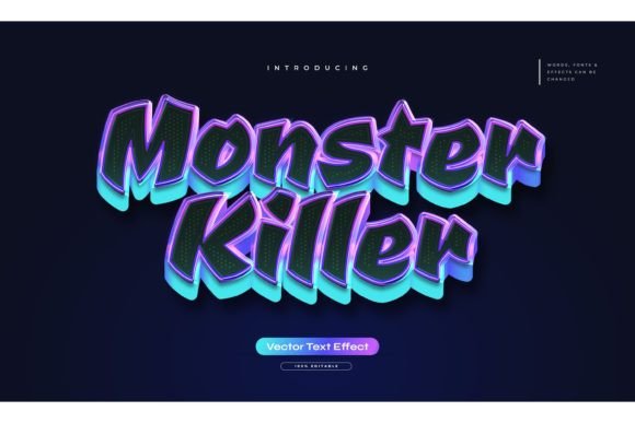 Strategic Visual Impact: Leveraging Monster Killer Text Style with 3D Effect for Brand Authority