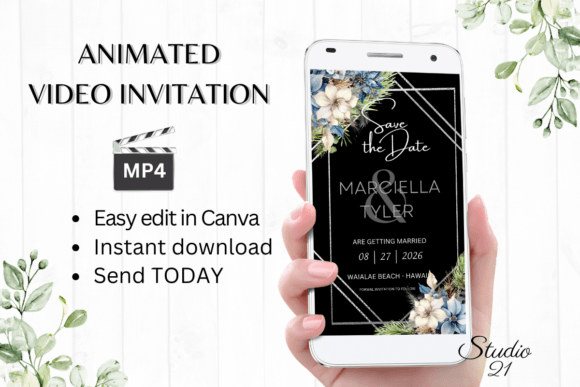 Streamline Your Winter Wedding Planning with the W2255 Animated Save the Date