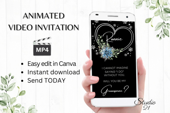 Winter Groomsman Proposal W3259GM: A Modern Approach to Asking Your Crew