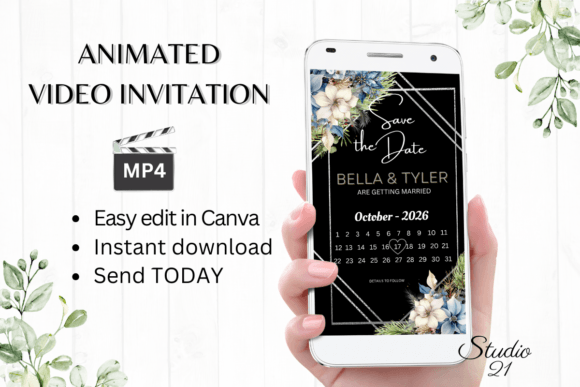 Winter Save the Date W2255B: A Practical Guide to Digital Animated Invitations